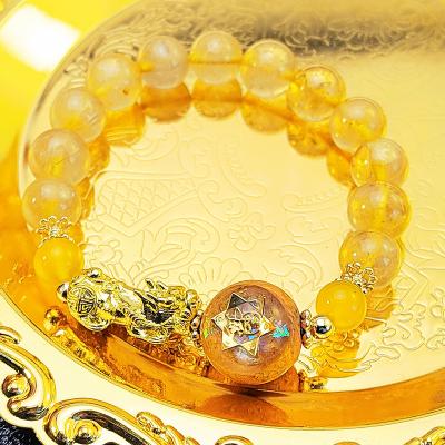 China India Women Men Real Gold Plated Bracelet Lucky Money Feng Shui Pixiu Wealth Bracelet for sale