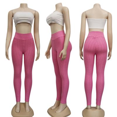 China Custom High Quality Windproof Color Fitness Gaiters Women Sport Elastic Running Yoga Wear Pants for sale