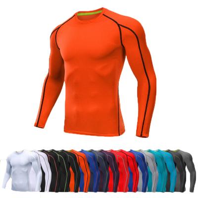 China Custom Made Men Breathable Quick Dry Under Base Layer Compression Sports Full Length Long Sleeve T-Shirt for sale