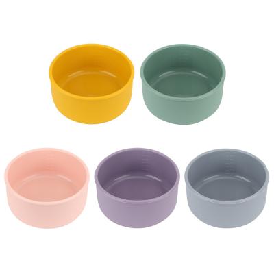 China Factory Hot Selling BPA Free Food Grade Silicone Baby Dinner Bowl Eco-friendly Non-Toxic Silicone Baby Suction Bowl for sale