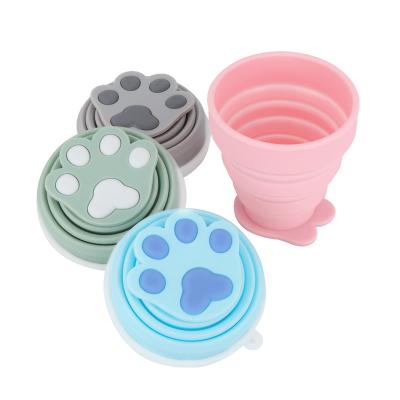 China BPA Free Wholesale Custom Travel Silicone Coffee Cups Water Reusable Biodegradable Collapsible Folding Cup for sale