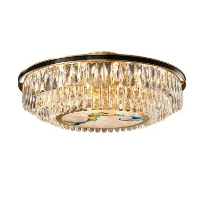 China Modern Crystal Chandelier Flush Mount Ceiling Light for Bedroom Hallway Bar Kitchen Bathroom Pendant Lamps for sale