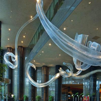 China New Design Modern Long Glass Tube Indoor Luxury Customized Chandelier Lighting Hall Hanging Lamp for sale