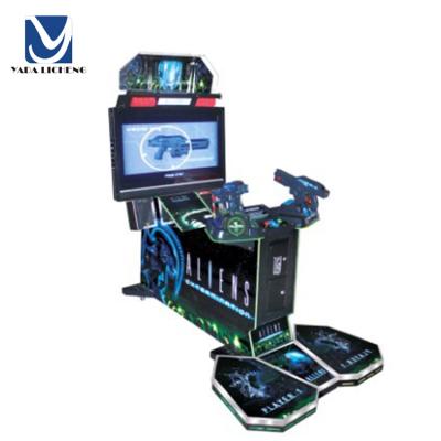 China Coin Operated Arcade Electronic Slot Pusher Kids Toss Ticket Redemption Game Shooting Machine For Children W260*D152*H162CM for sale