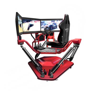 China Racing Video Simulator 2 Players 3 Screen Arcade Car Coin Operated Vr 9d Games Machine 2 Players for sale