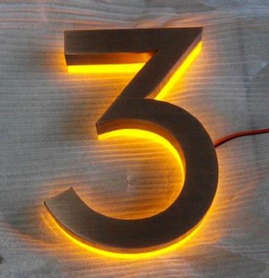 China Shops Hot Sales House Numbers Acrylic Number Sign For Indoor Led Sign For Building Signs for sale