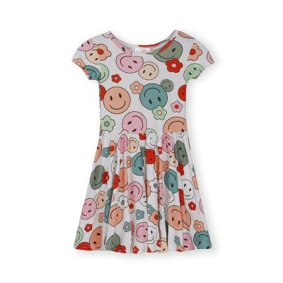 China Smiling Cotton Breathable Wear Dress Child Dresses Summer Girls Clothes Kids Bridesmaid Dresses Children for sale