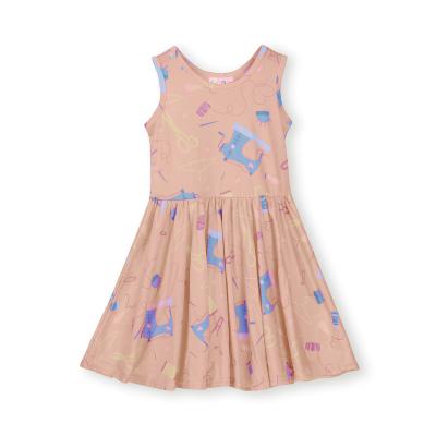 China Wholesale Breathable Kids Wear Girl Dresses Cotton Summer Dresses Sleeveless Soft Kids Dress for sale