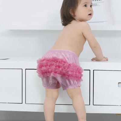 China Anti-pilling Summer cotton ruffled bloomers kids bloomers 2021 tutu diaper baby clothes baby girls for sale