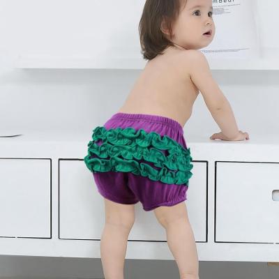 China Diaper Cover Baby Underwear Bloomers Diaper Shorts Clothing Toddler Anti-pilling Ruffled Pants for sale