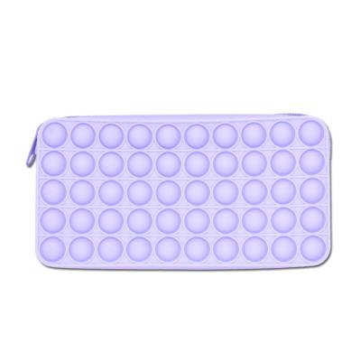 China Portable High Quality Silicone Pen and Pencil Storage Bags Custom Push Bubbles Single Bag Pen Case for sale