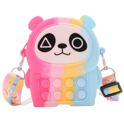 China Rainbow Made Professional Water Resistant Cute Bear Crossbody Bag Coin Purse Wallet Ladies Bag for sale