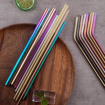 China Custom Sustainable Grade Laser Logo 304 Stainless Steel Metal Straw for sale