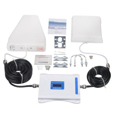 China White Display Tri Band GSM900/DCS1800/3g2100 2G/3G/4G Mobile Phone Signal Booster Global Package 34cm*27cm*18cm for sale