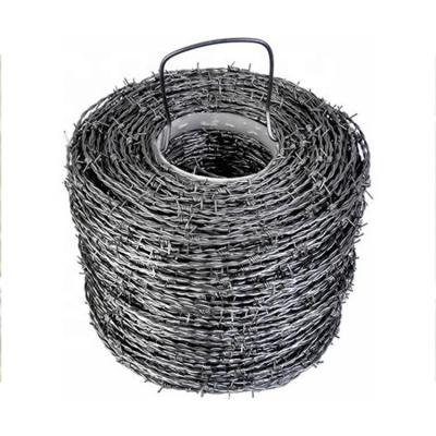 China Government Buildings And Pasture Border Anti-Corrosion Barbed Wire 500 Meters PVC Coated Barb Wire Price Per Roll Hot Dipped Galvanized for sale