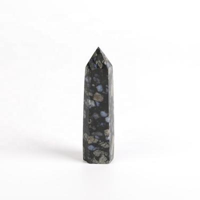 China China Wholesale Natural Glaucophane Quartz Wands Toggle Blue Amphibole Crystal Point for sale