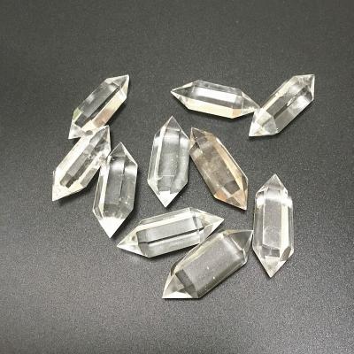 China China Clear Crystal Therapy Natural Stones Quartz Double Headed Crystal Point for sale