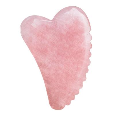 China Wholesale portable jade guasha board rose quartz comb guasha board for sale