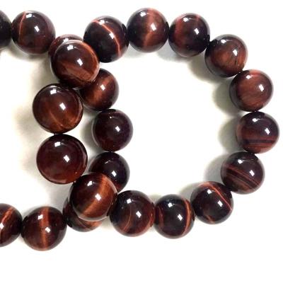 China China Wholesale Natural Black Gray Crystal Raw Stone Polished Red Tiger Eye Stone Bracelet for sale