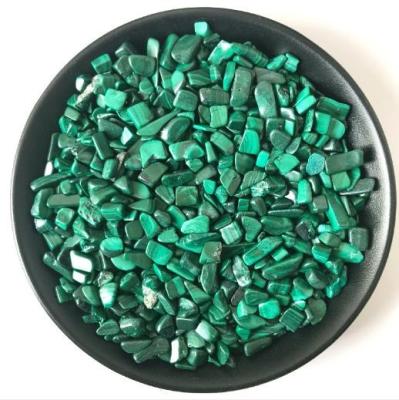 China China wholesale natural malachite raw stone with high quality green irregular crystal gravel for decoration for sale