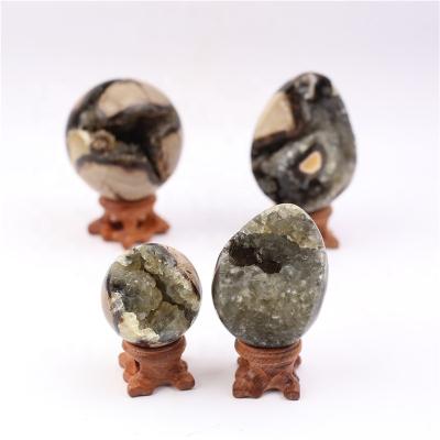 China China wholesale natural dragon septarian stone crystal egg for decoration for sale