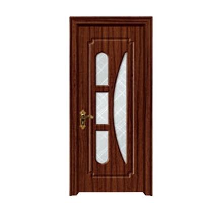 China Modern Zhejiang Bedroom Optima MDF Interior Wooden Glass Door for sale