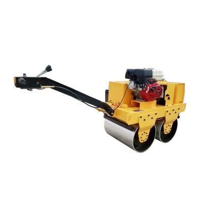 China Construction worksÂ   Walk Behind Double Drum Vibratory Roller 0.6T Mini Road Roller for sale