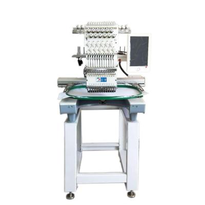 China Single Head Flat Cap T-shirt Embroidery Machine Lejia 12 Needles Computer Embroidery Machine for sale