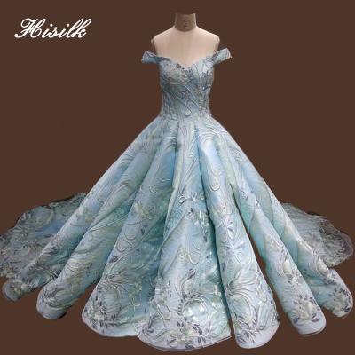 China Wholesale Viable Highly Beading Evening Dresses Mutli-Color Off The Shoulder Vintage Rhinestone Prom Dress Sweetheart Crystal Ball Gown for sale