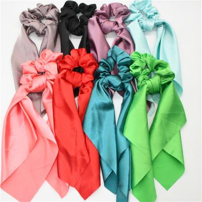 China Satin Fabric 2021 New Women Hair Bows Girls Elastic Hair Bands Scrunchies For Ladies Womens Hair Accessories for sale