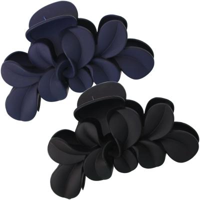 China Hot Selling Plastic Frosted Large Black Hair Clips Claw Plastic Women Hair Crab Clip Hair Claw For Girl for sale