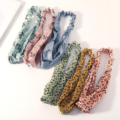 China New Design Fashion Women Hair Accessories Floral Printing Elastic Headband for sale