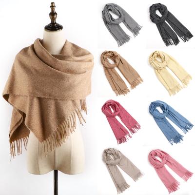 China 100% Acrylic Pashmina Scarf Winter Scarves Wholesale Warm Covering Shawls For Women for sale