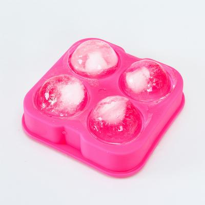 China 2021 Viable Silicone Ice Ball Maker Molds Tray Whiskey Round Ice Ball Big Hole Ball Ice Cube Maker 4 for sale