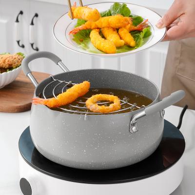 China Viable Best-selling Temperature Control Pan Stainless Steel Deep Fry Nonstick Frying Pan Pot for sale