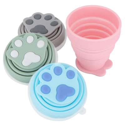 China Hot Sale Portable Cute Viable Silicone Cup Collapsible Collapsible Coffee Mug for sale