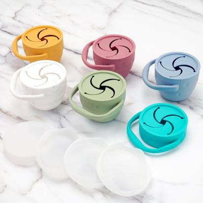 China BPA Free 2021 Hot Selling Eco Friebdly Silicone Snack Cup Snack Cup Silicone Food Fruit Baby Snack Cups for sale