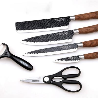 China 2021 Viable Hot Selling Kitchen Knife Set Multifunctional 6 Pieces Stainless Steel Kitchen Knife Set for sale