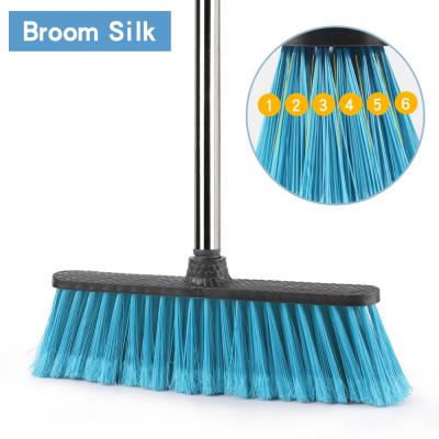 China Durable Environmental Protection Hot Selling Popular Household Adjustable Broom Broom With Stainless Steel Handle for sale