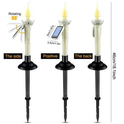 China Garden Decoration Touch Waterproof Rechargeable Holiday Solar Led Powered Candle for sale