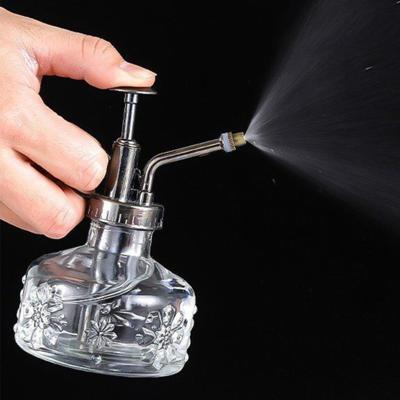 China Garden Tools Color Coating Good Quality Glass Mini Watering Can Small Glass Portable Watering Sprayer for sale