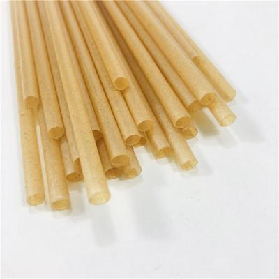 China Disposable Degradable Sugar Cane Boba Straws Individually Packaged Oblique Mouth OEM Bagasse Straws for sale