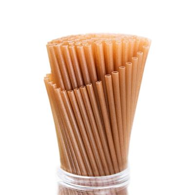 China Eco-logiq Disposable Biodegradable Straws 15% Straw Pulp Compostable Drinking Straws Sugarcane for sale