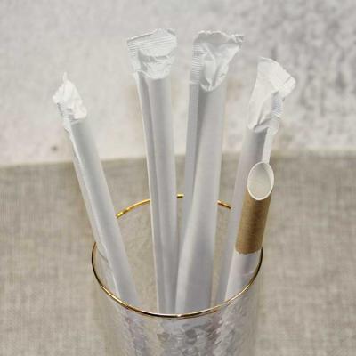 China 25 Packed Giant Disposable 18mm Headed Boba Tea Paper Straw For Juice, Smoothies, Shakes for sale