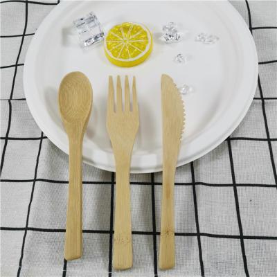 China Wholesale Fantastic Disposable Eco Friendly Portable Gift Packing Customized Customized LOGO Camping Travel Reusable Brown Wooden Cutlery Set for sale