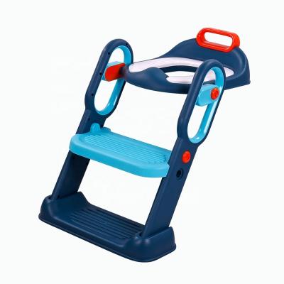 China Potty Training Folding Baby Potty Toilet Training Seat With Adjustable Ladder for sale