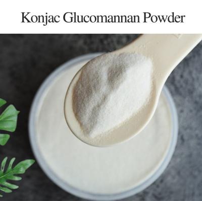 China Lebensmittelzusatzstoffe Nahrungsmittelfaser Glucomannan Konjac Gummipulver Konjac Glucomannan Pulver zu verkaufen