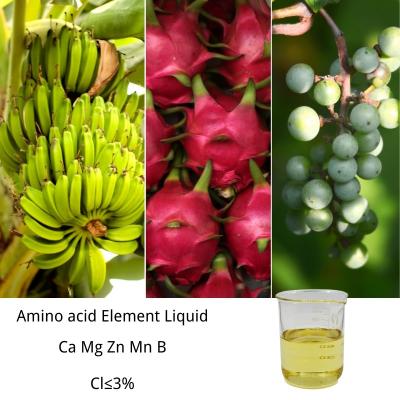 China Ph3-5 amino acid chelated Ca Mg Zn B Mn Liquid Fertilizer Yellow Liquid Chelated Micronutrients for sale