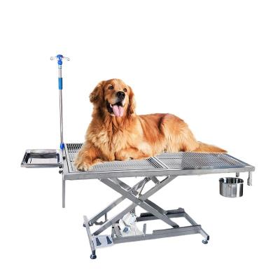 China Chinese LHST606 Surgery Table 304 Stainless Steel Examination Table Veterinary Patient Animal for sale