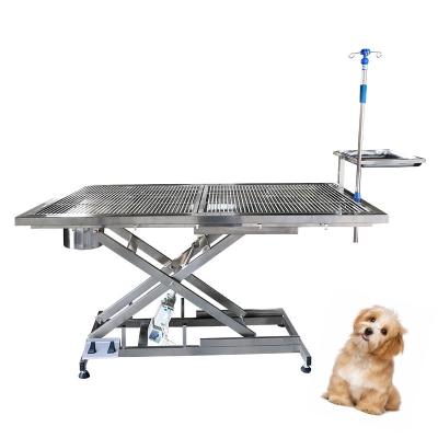 China Pedestal Base Examination Table Stainless Steel Chinese Animal Examination Table for sale